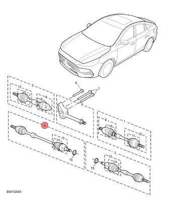 OEM NO 10719315 MG5/Roewe I5 오른쪽 앞 반도체 조립 100x11x11cm 직접 공급