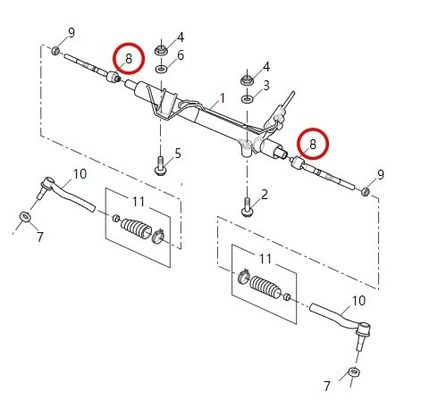 앞 래크 끝 V80 Maxus A80/EV80/RV80B 자동차 스티어링 부품 C00013512